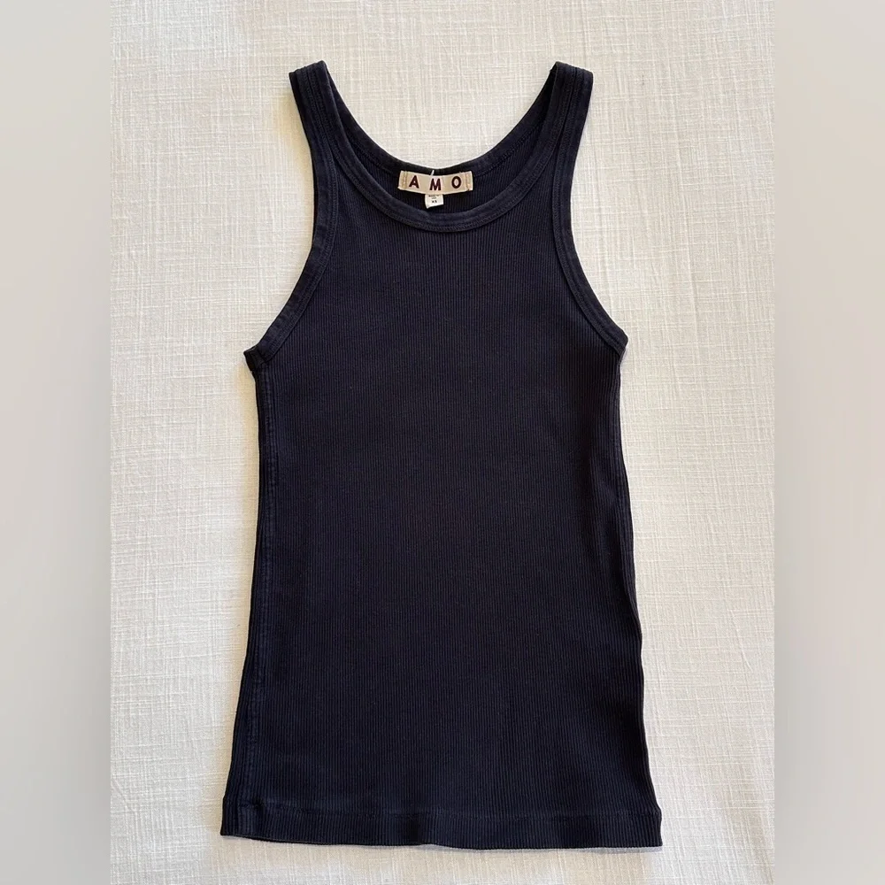 AMO Ribbed Long Tank - Picture 2 of 7